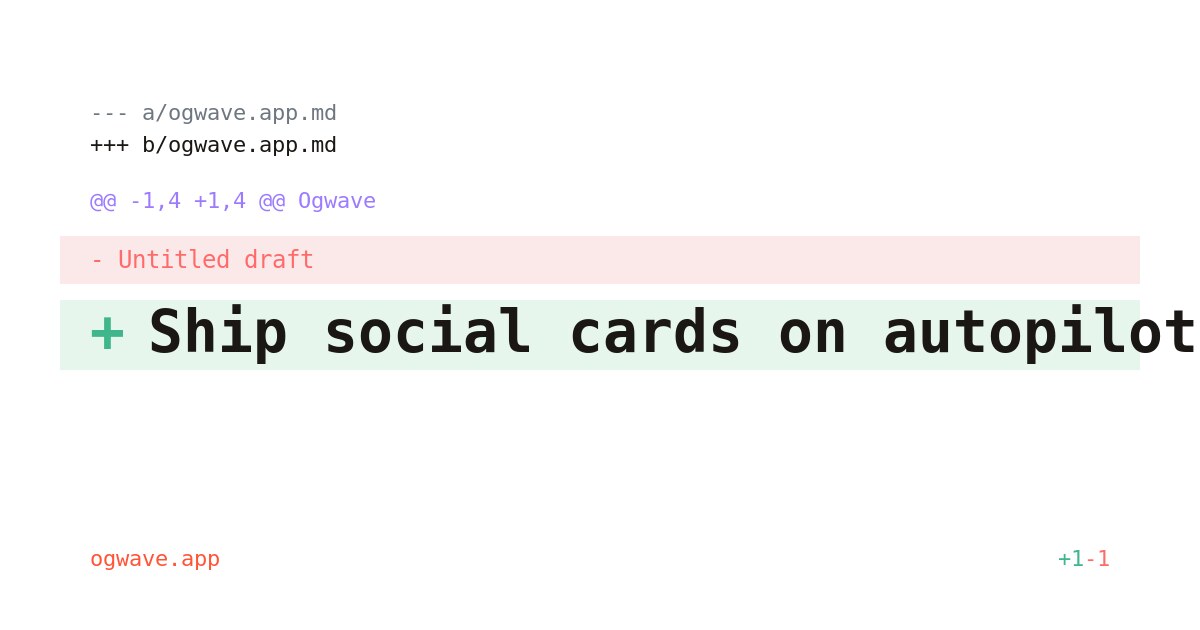 Diff Open Graph template preview — changelog
