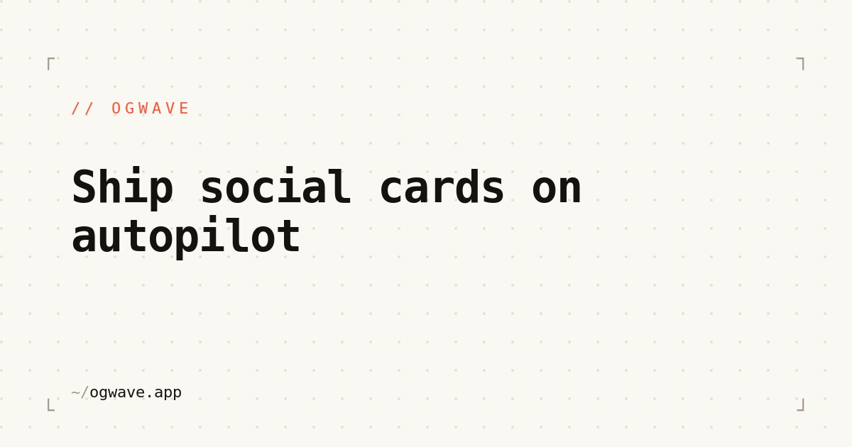 Monospace Open Graph template preview — generic