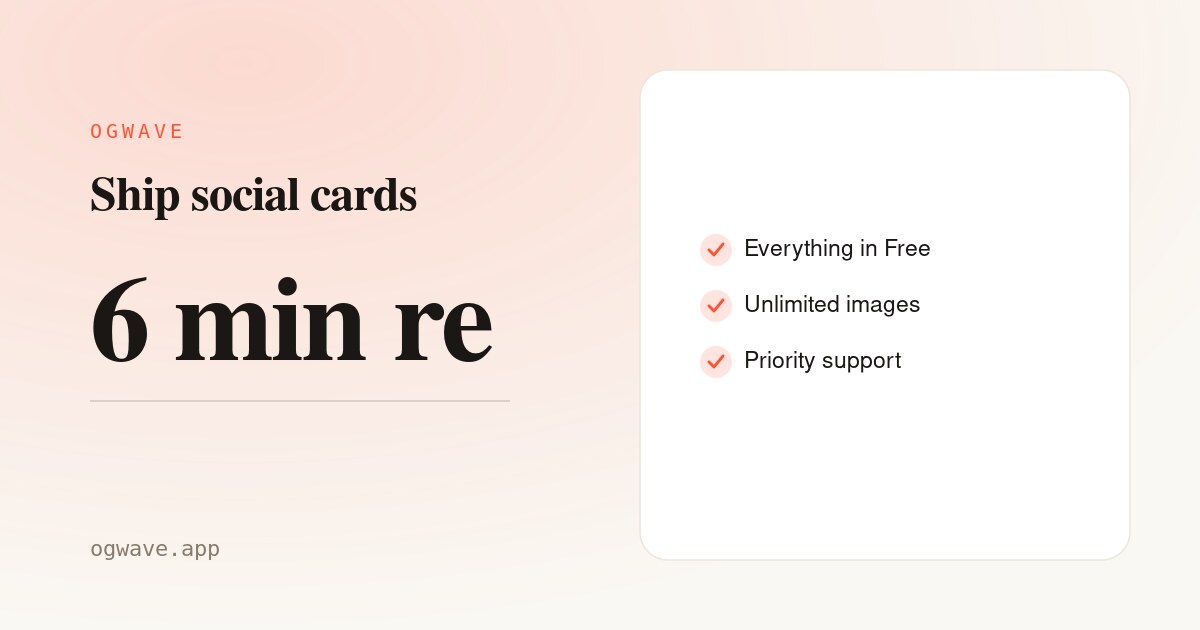 Pricing Open Graph template preview — product