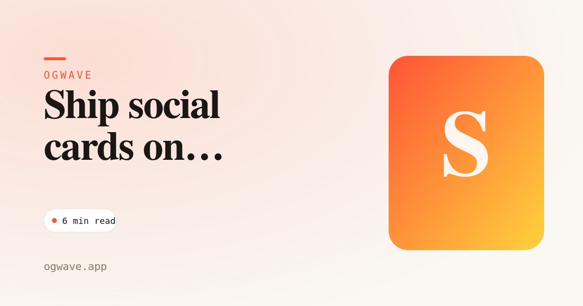 Profile Open Graph template preview — generic