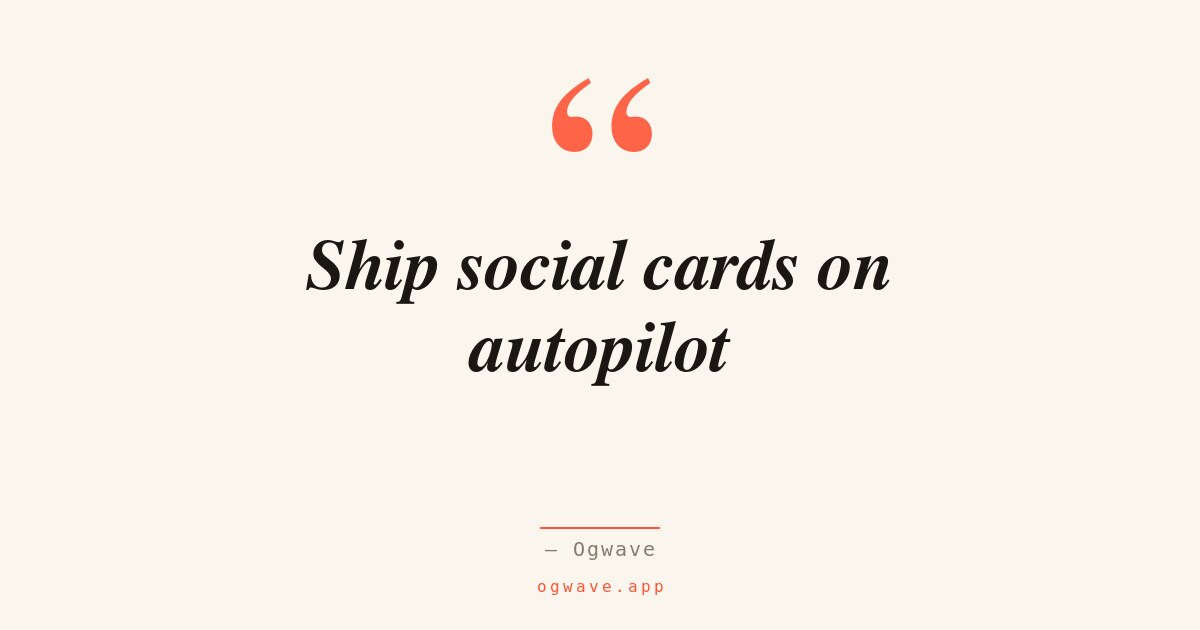 Pullquote Open Graph template preview — quote