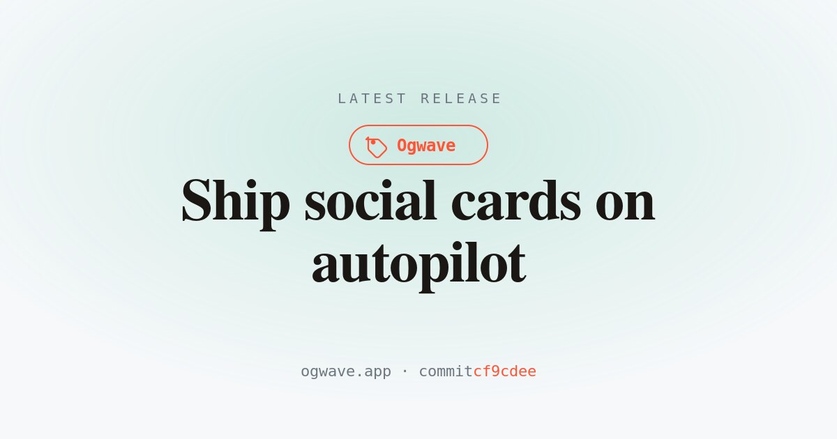 Release Open Graph template preview — changelog